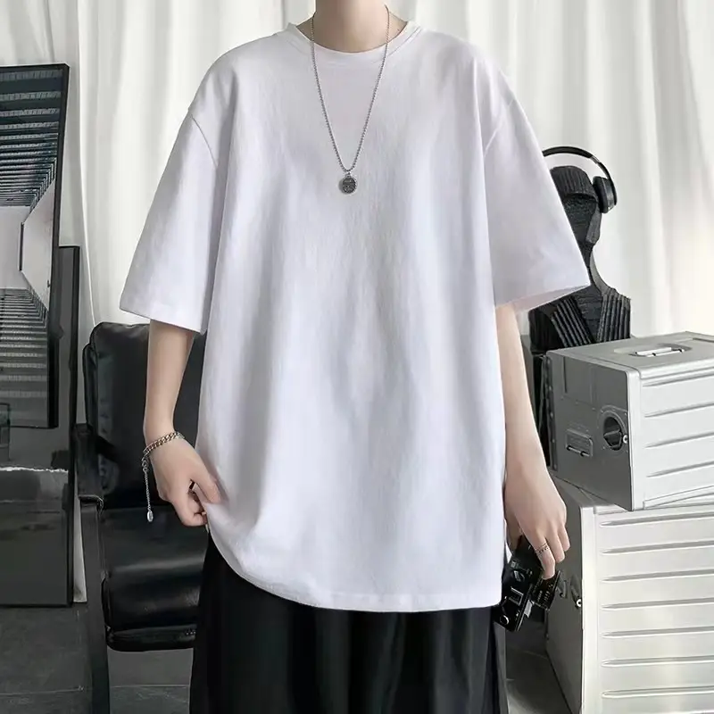Men's Black Loose T-Shirt Short Sleeve Unisex - Image 6