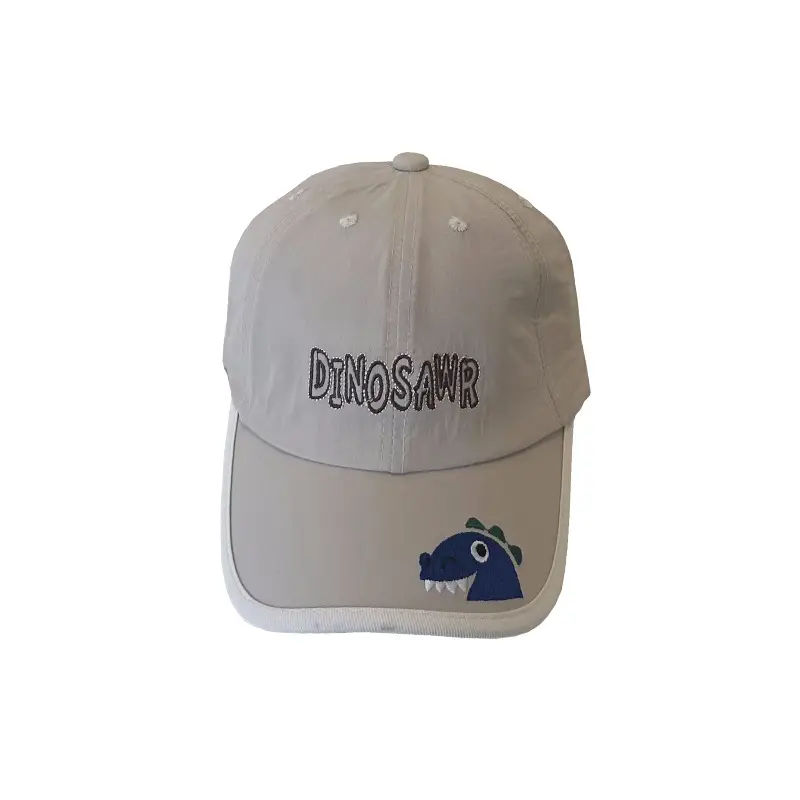Kids Dino Cap Beige Embroidered - Image 11