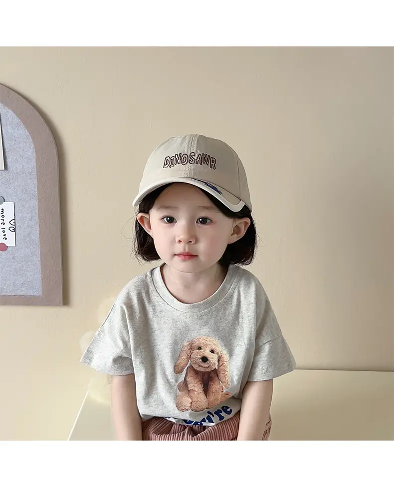 Kids Dino Cap Beige Embroidered — feature 15