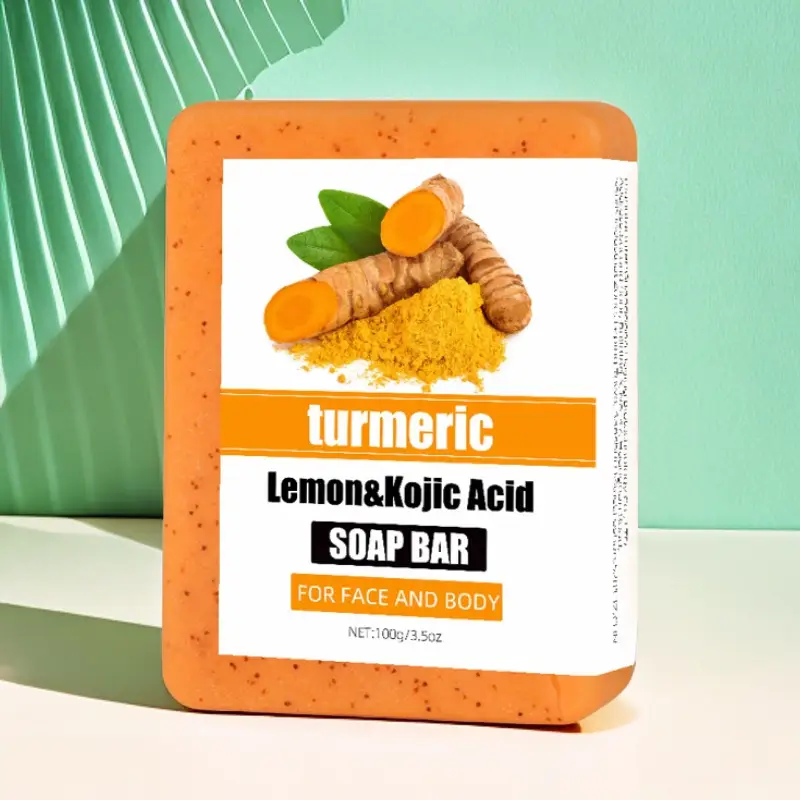 Turmeric Soap Scrub Particles Kojic Acid Soap Lemon Soap - Image 5
