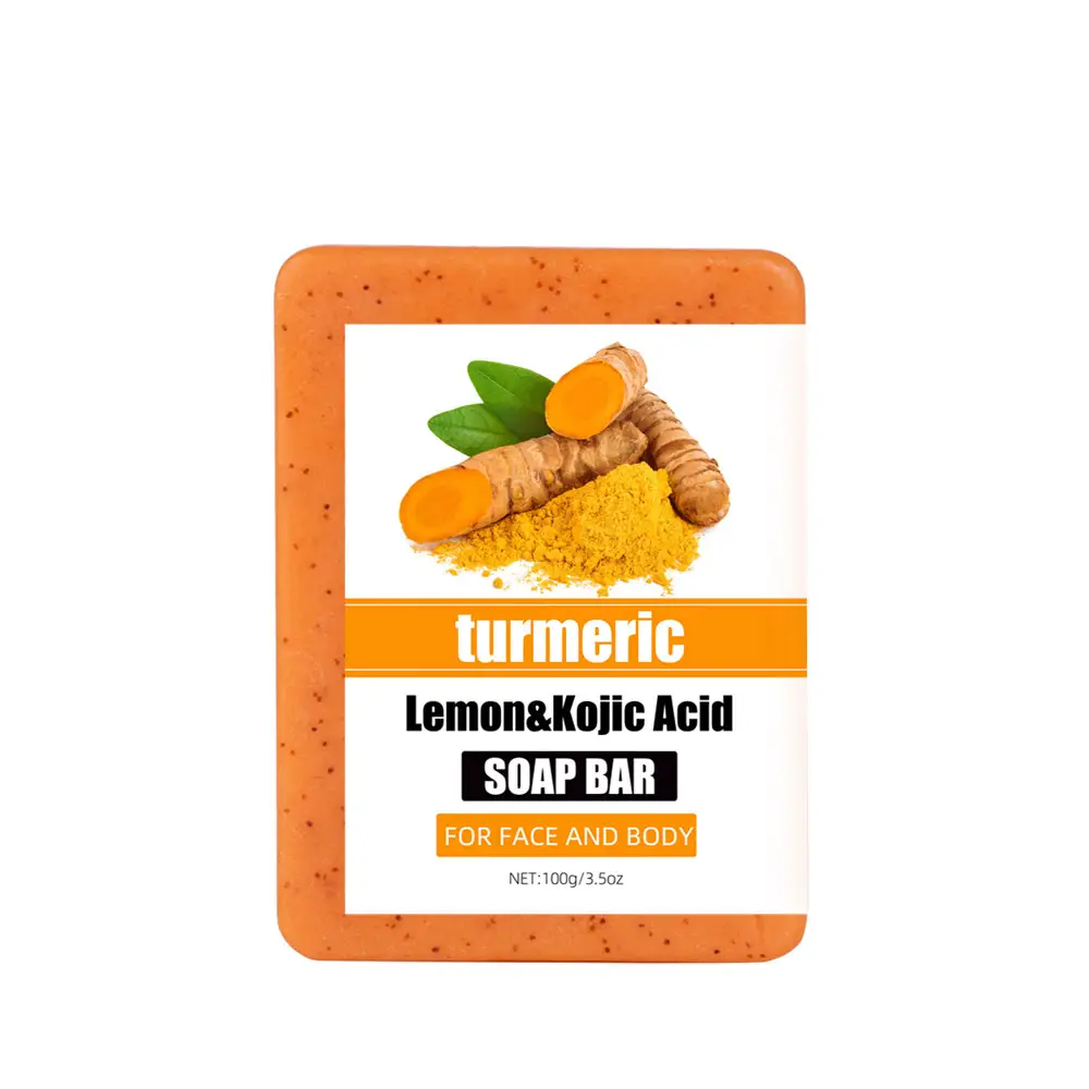 Turmeric Soap Scrub Particles Kojic Acid Soap Lemon Soap - Image 2