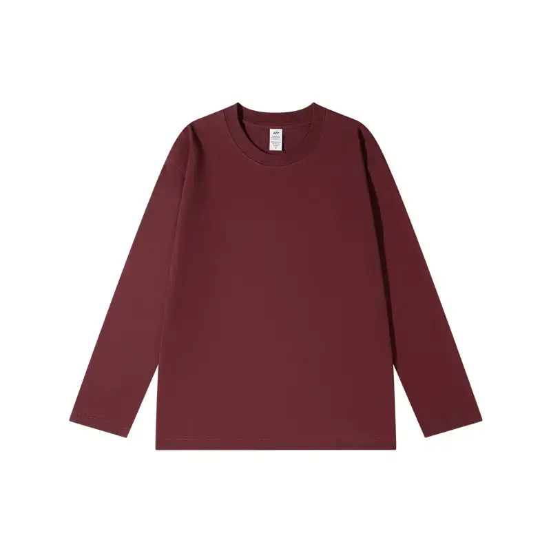 Men's Long Sleeve Plain Cotton T-Shirt Olive Green - Image 19