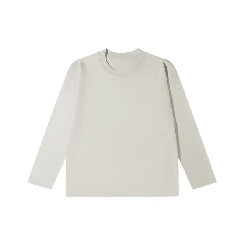 Men's Long Sleeve Plain Cotton T-Shirt Olive Green - Image 4