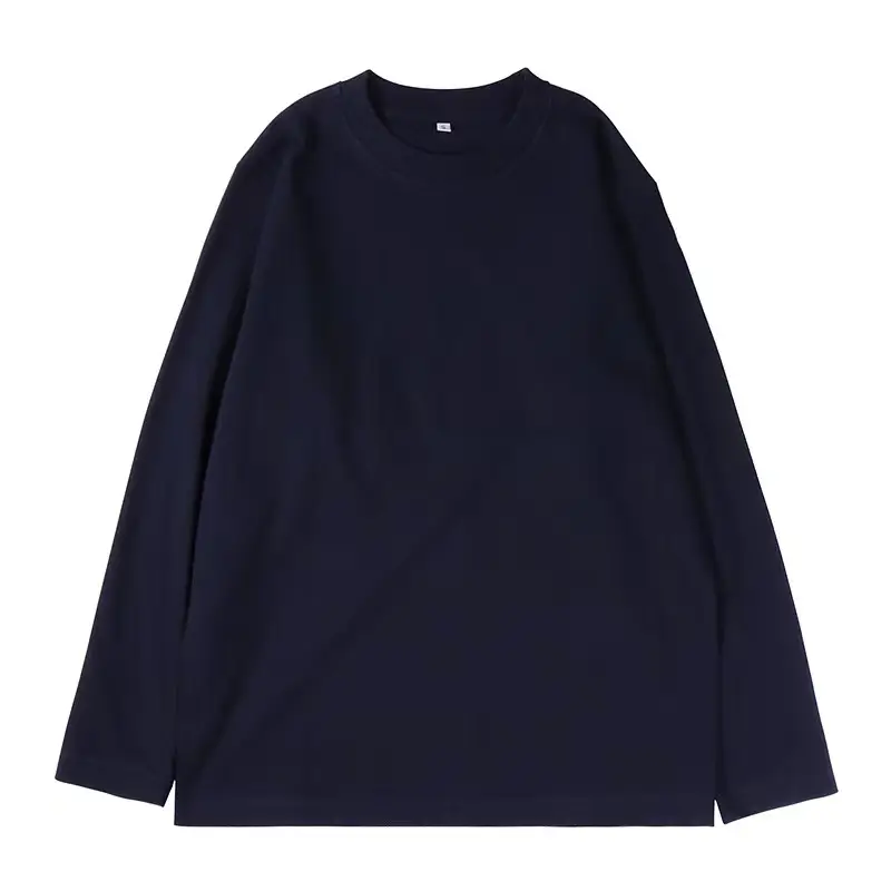 Men Cotton Solid Color Long Sleeve T-Shirt 230g