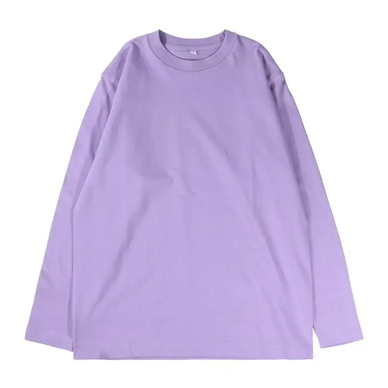 Men Cotton Solid Color Long Sleeve T-Shirt 230g