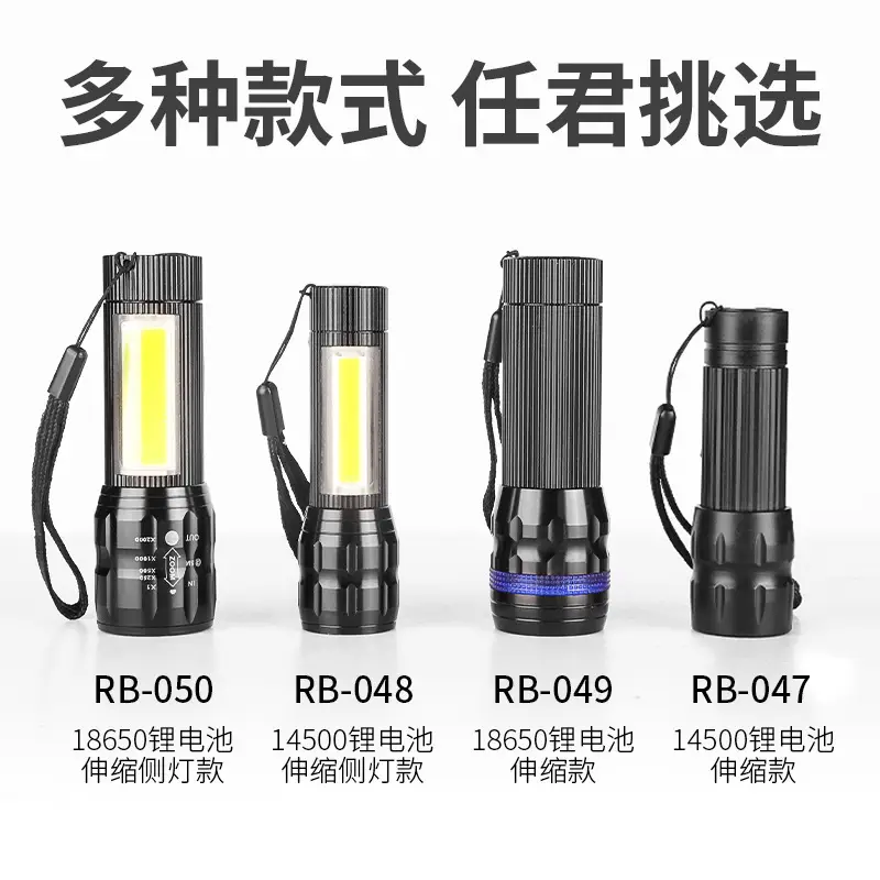 USB Rechargeable Zoom Flashlight with 3 Light Modes - Image 2