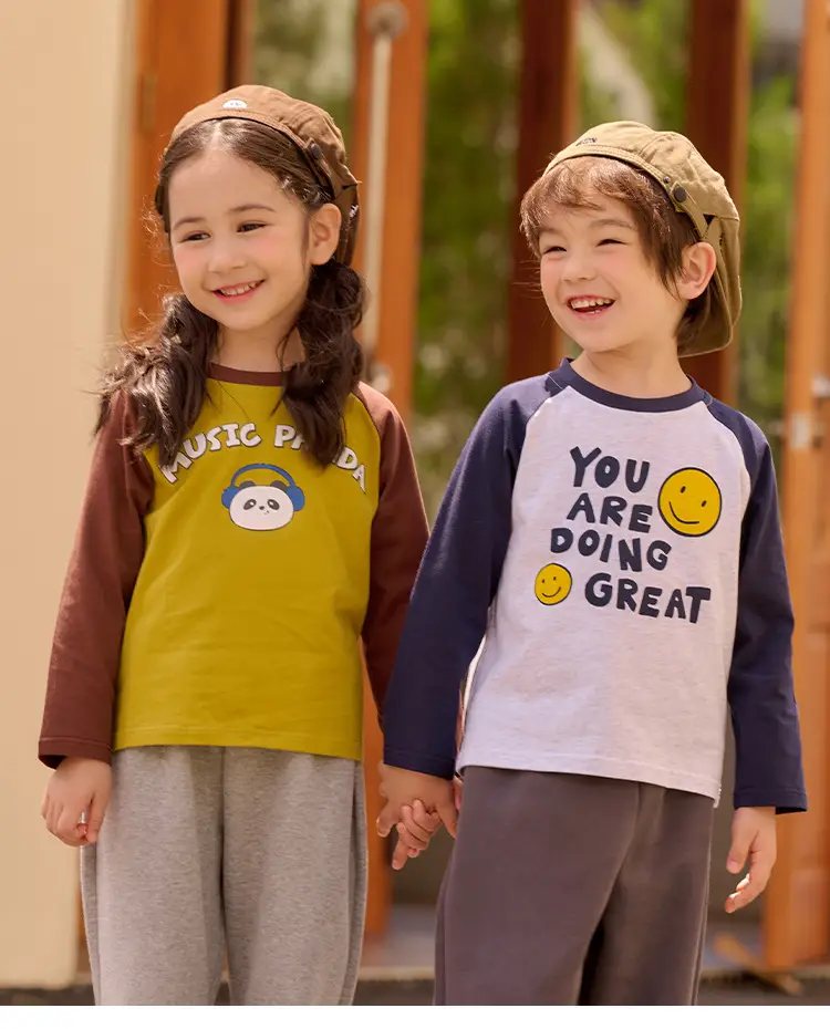 Miantiantang Boys Girls T-Shirt Two-Pack Cotton Long Sleeve — feature 16