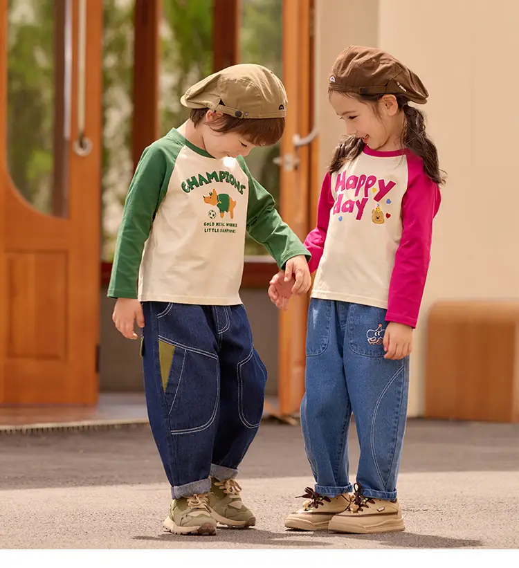 Miantiantang Boys Girls T-Shirt Two-Pack Cotton Long Sleeve — feature 21
