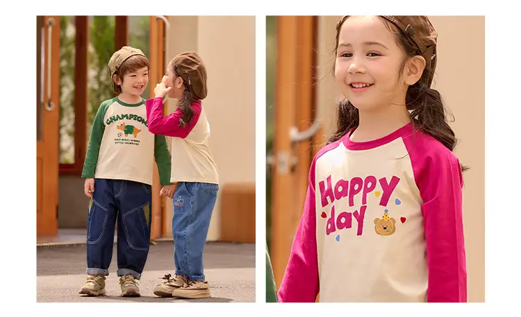 Miantiantang Boys Girls T-Shirt Two-Pack Cotton Long Sleeve — feature 22