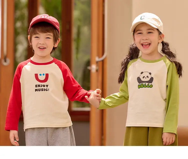 Miantiantang Boys Girls T-Shirt Two-Pack Cotton Long Sleeve — feature 24
