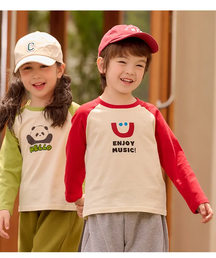Miantiantang Boys Girls T-Shirt Two-Pack Cotton Long Sleeve — feature 26