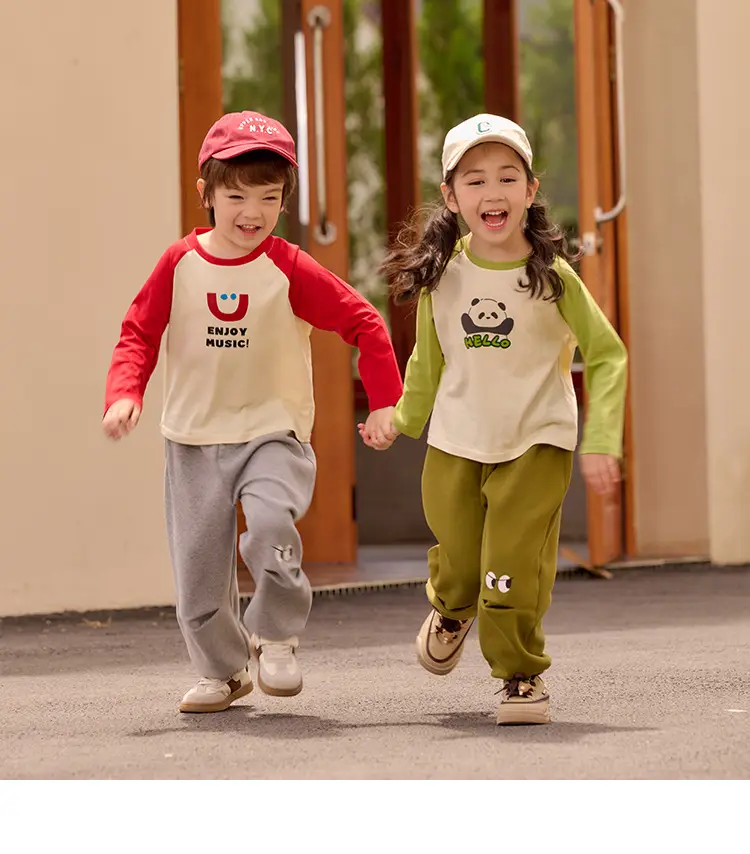Miantiantang Boys Girls T-Shirt Two-Pack Cotton Long Sleeve — feature 27