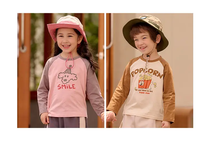 Miantiantang Boys Girls T-Shirt Two-Pack Cotton Long Sleeve — feature 30