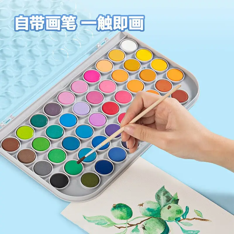 Deli HS112 solid watercolor paint suit painting painting tools students children's art washable