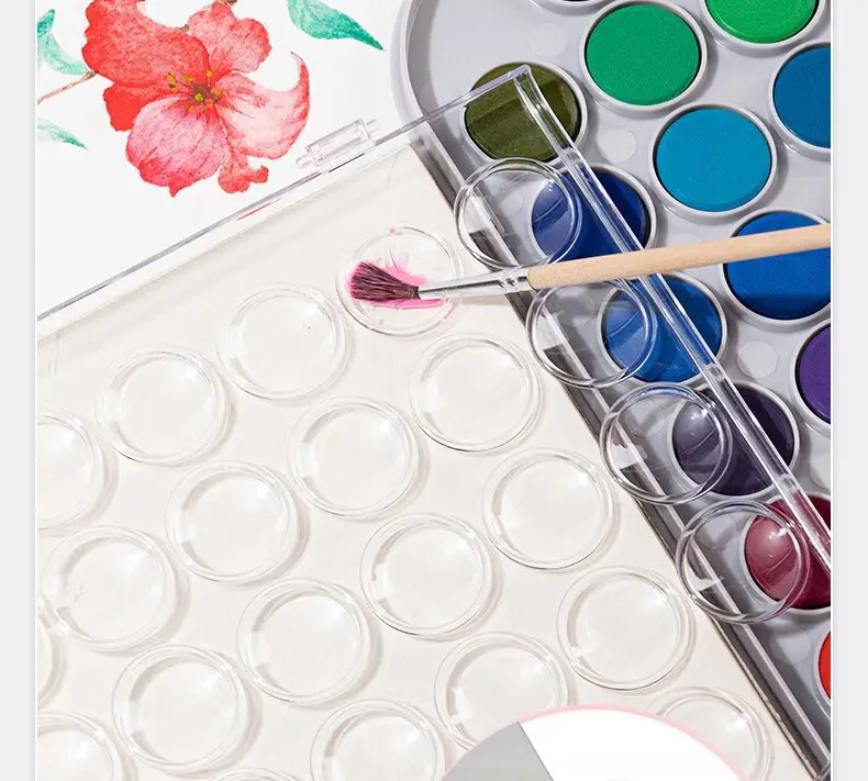 Deli HS112 solid watercolor paint suit painting painting tools students children's art washable — feature 18