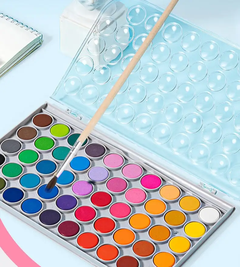 Deli HS112 solid watercolor paint suit painting painting tools students children's art washable — feature 8