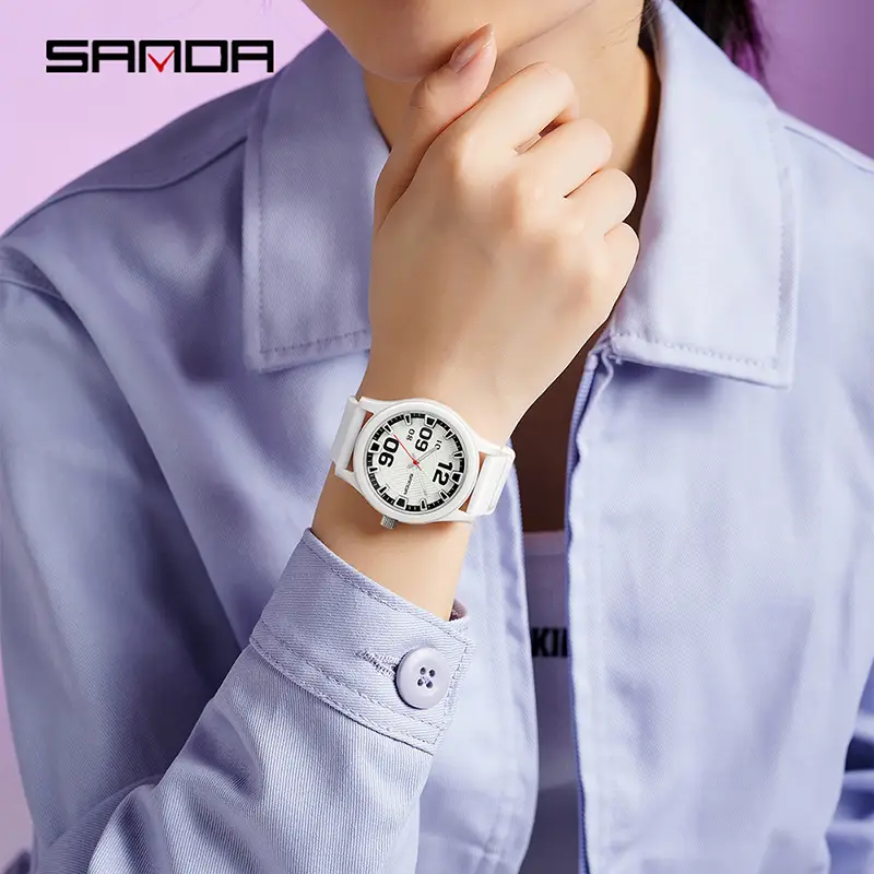 Sanda Black Digital Watch for Men Women Silicone Band Waterproof Quartz - Image 11