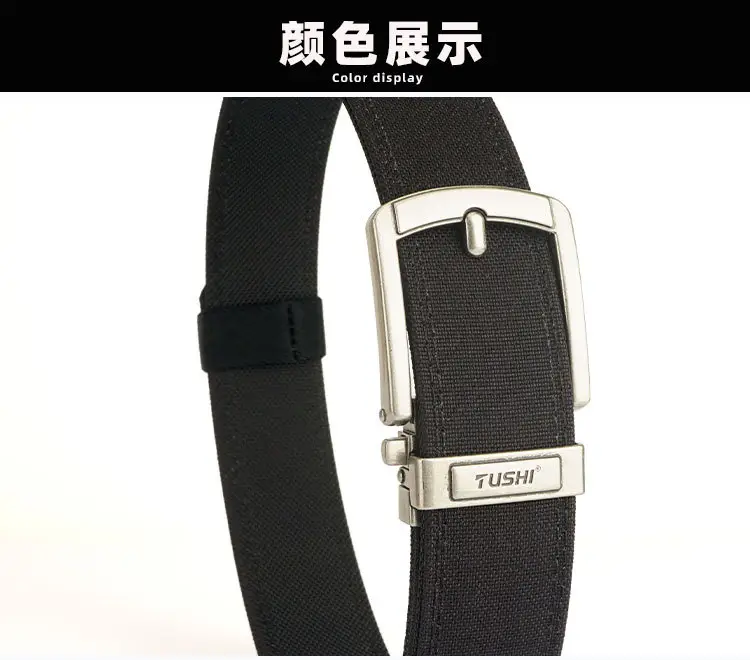 Men's Black Tactical Belt 3.8" Buckle — feature 18