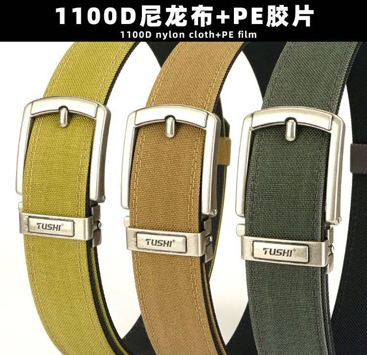 Men's Black Tactical Belt 3.8" Buckle — feature 2