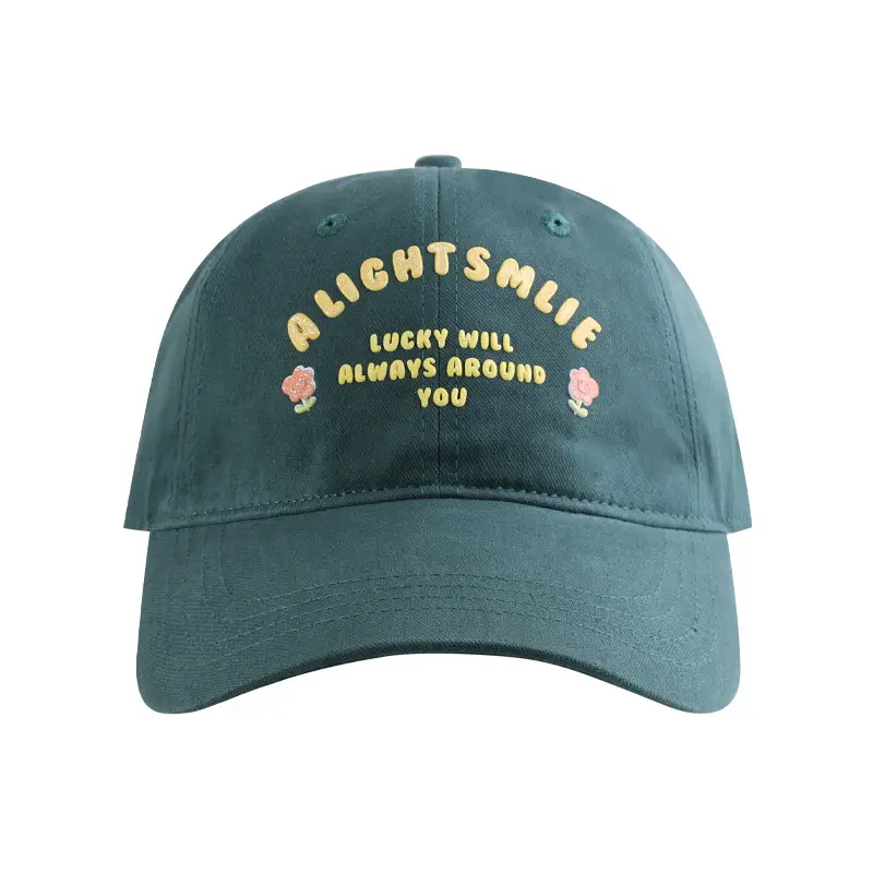 White Flower Letter Baseball Cap Women Summer Sun Protection - Image 12