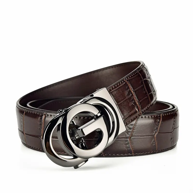 Men's Black Croc Belt with Silver G Buckle - Image 11