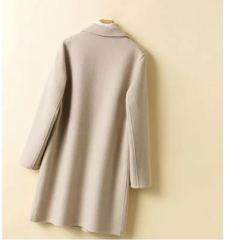 Woolen Coat Women's Mid-length 2024 Autumn and Winter New Korean Style Loose plus size Women's Wear Slimming Age-reducing Woolen Coat — feature 20