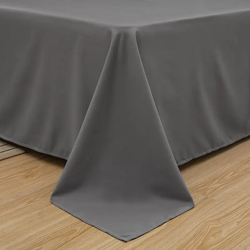 Running Volume Solid Color Bed Sheet Dormitory Simple Single Piece Double Bedspread Home Hotel Homestay School Acting Cross-border