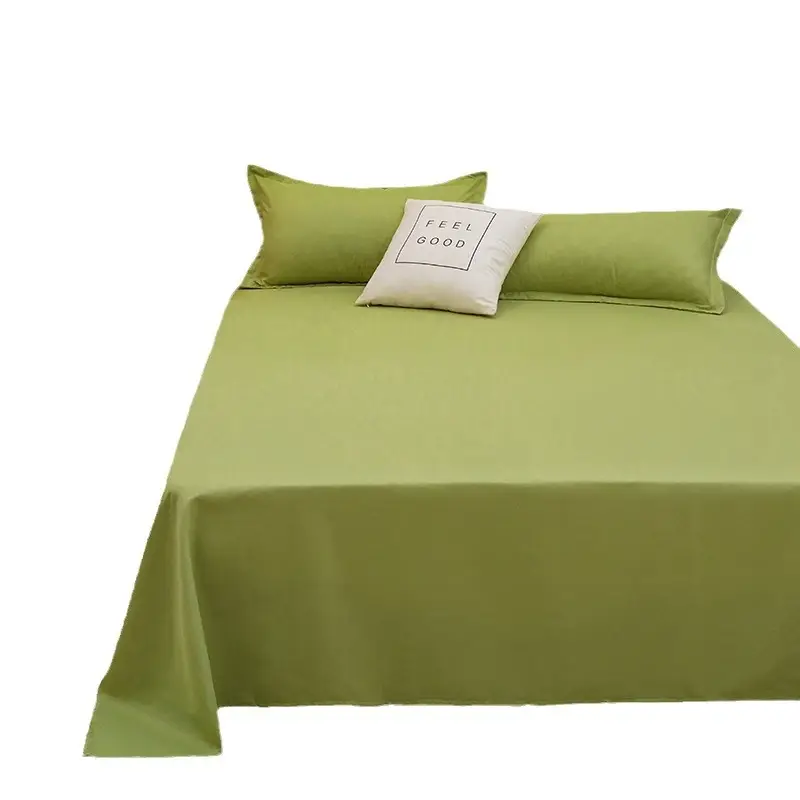 Running Volume Solid Color Bed Sheet Dormitory Simple Single Piece Double Bedspread Home Hotel Homestay School Acting Cross-border