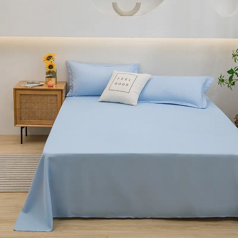 Running Volume Solid Color Bed Sheet Dormitory Simple Single Piece Double Bedspread Home Hotel Homestay School Acting Cross-border