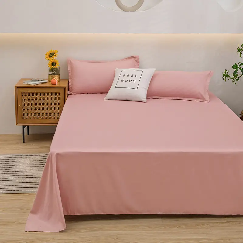 Running Volume Solid Color Bed Sheet Dormitory Simple Single Piece Double Bedspread Home Hotel Homestay School Acting Cross-border