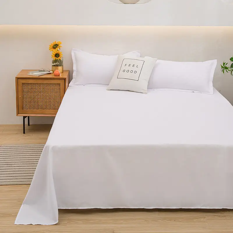 Running Volume Solid Color Bed Sheet Dormitory Simple Single Piece Double Bedspread Home Hotel Homestay School Acting Cross-border
