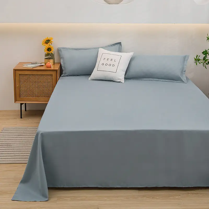 Running Volume Solid Color Bed Sheet Dormitory Simple Single Piece Double Bedspread Home Hotel Homestay School Acting Cross-border
