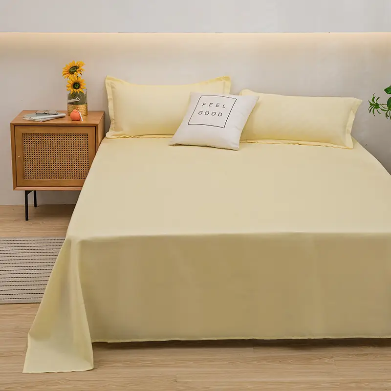 Running Volume Solid Color Bed Sheet Dormitory Simple Single Piece Double Bedspread Home Hotel Homestay School Acting Cross-border