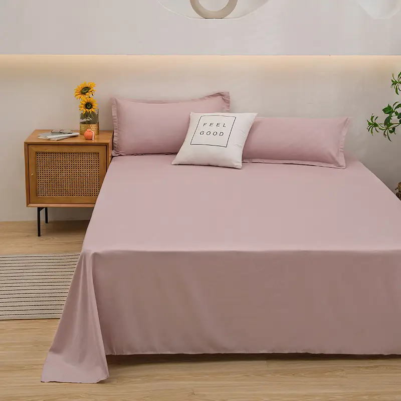 Running Volume Solid Color Bed Sheet Dormitory Simple Single Piece Double Bedspread Home Hotel Homestay School Acting Cross-border