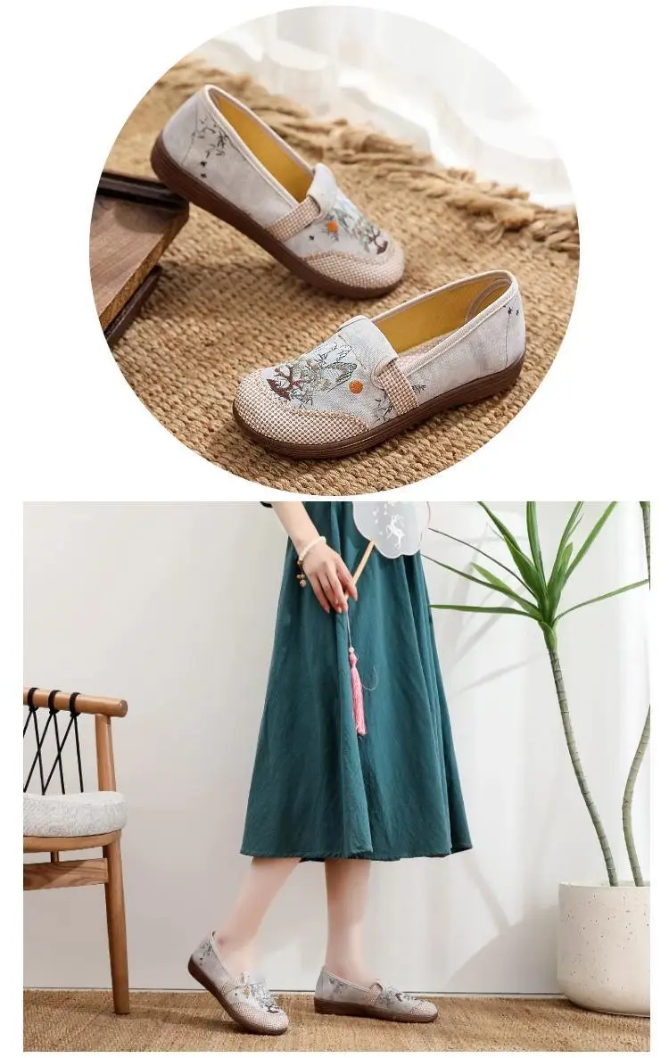 2026 New Style Old Beijing Cloth Shoes, New Chinese Style, National Style, Middle-Aged Mom Shoes, Non-Slip Soft Sole, Comfortable Slip-On Shoes — feature 9