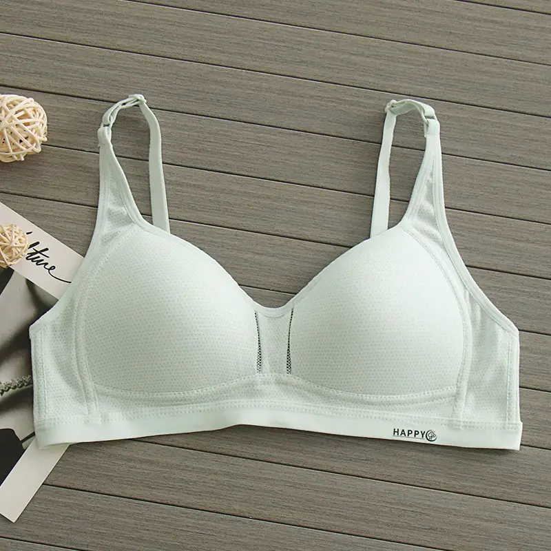 Teenage Underwear Female Junior High School Students High School Girls Two or Three Stages Summer Thin Pure Cotton Lian Bra