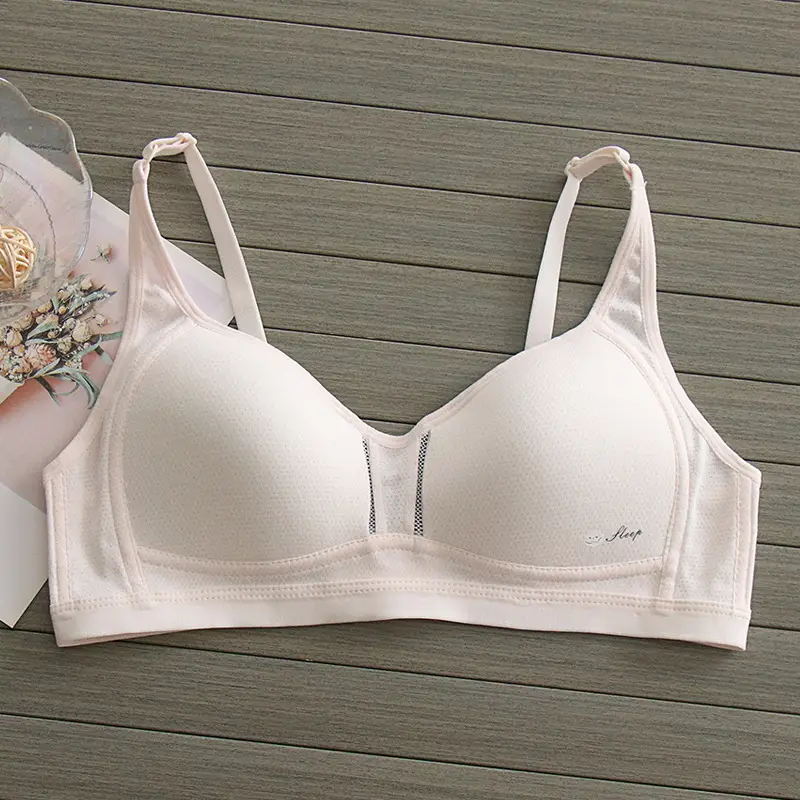 Teenage Underwear Female Junior High School Students High School Girls Two or Three Stages Summer Thin Pure Cotton Lian Bra