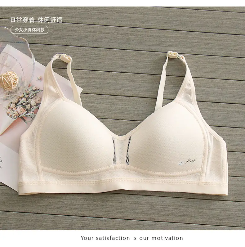 Teenage Underwear Female Junior High School Students High School Girls Two or Three Stages Summer Thin Pure Cotton Lian Bra — feature 13