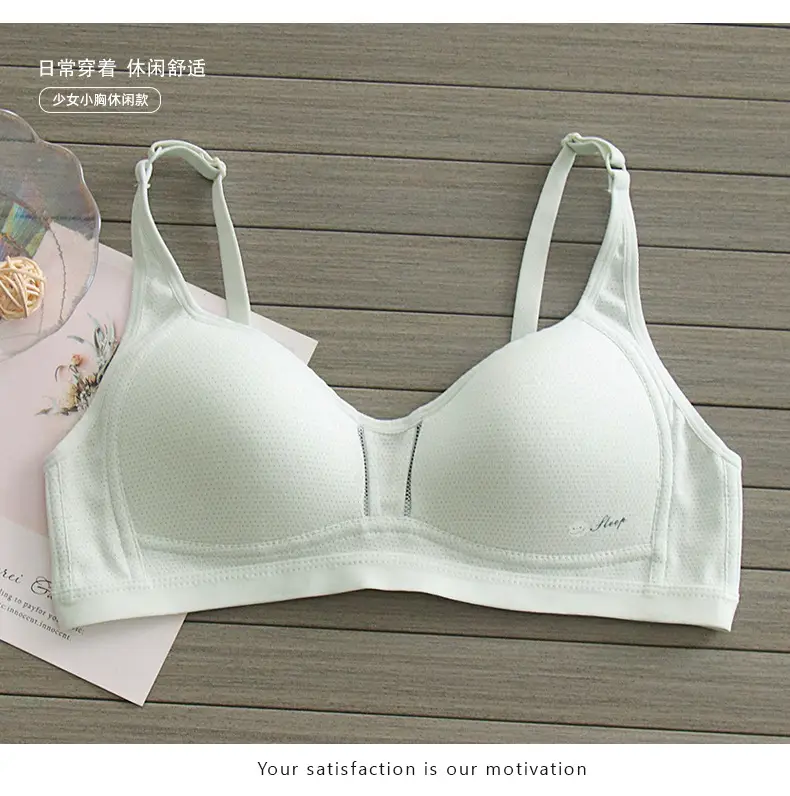 Teenage Underwear Female Junior High School Students High School Girls Two or Three Stages Summer Thin Pure Cotton Lian Bra — feature 16
