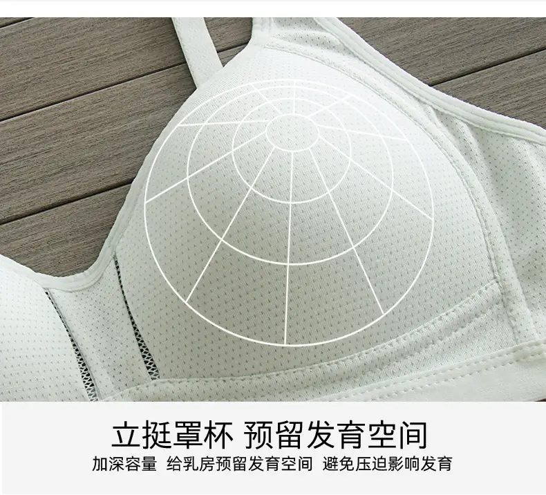 Teenage Underwear Female Junior High School Students High School Girls Two or Three Stages Summer Thin Pure Cotton Lian Bra — feature 8