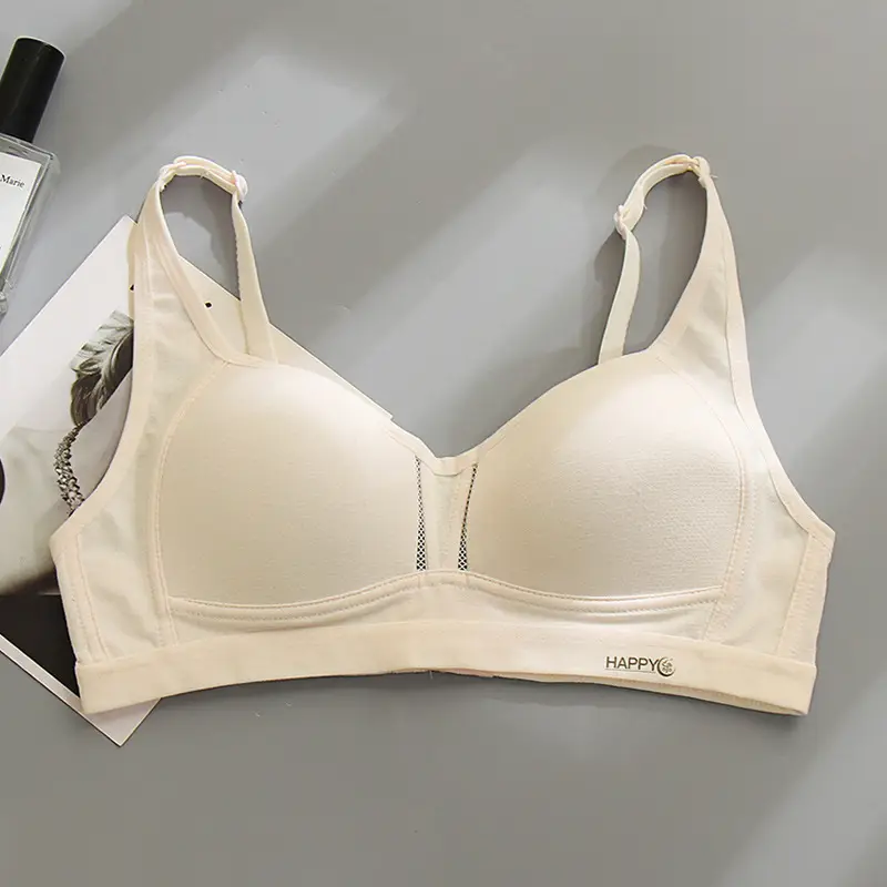 Teenage Underwear Female Junior High School Students High School Girls Two or Three Stages Summer Thin Pure Cotton Lian Bra