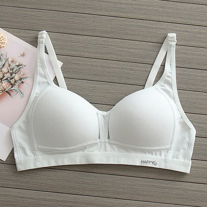Teenage Underwear Female Junior High School Students High School Girls Two or Three Stages Summer Thin Pure Cotton Lian Bra