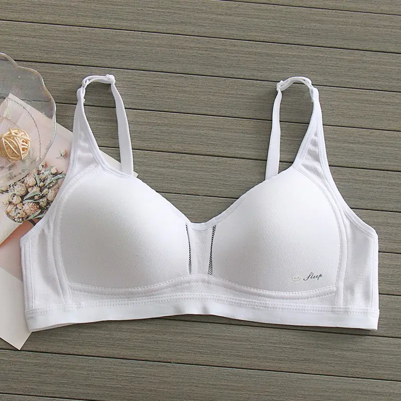 Teenage Underwear Female Junior High School Students High School Girls Two or Three Stages Summer Thin Pure Cotton Lian Bra