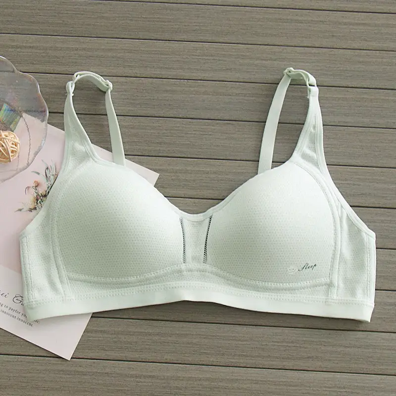 Teenage Underwear Female Junior High School Students High School Girls Two or Three Stages Summer Thin Pure Cotton Lian Bra
