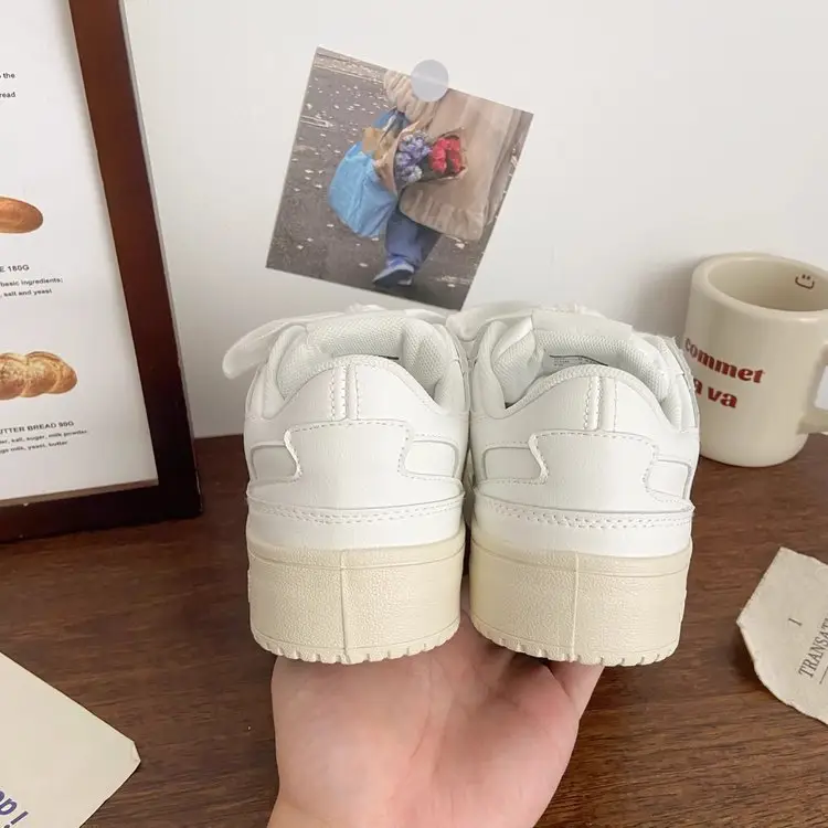 Women Vintage White Thick Sole Casual Sneakers 2024 — feature 7