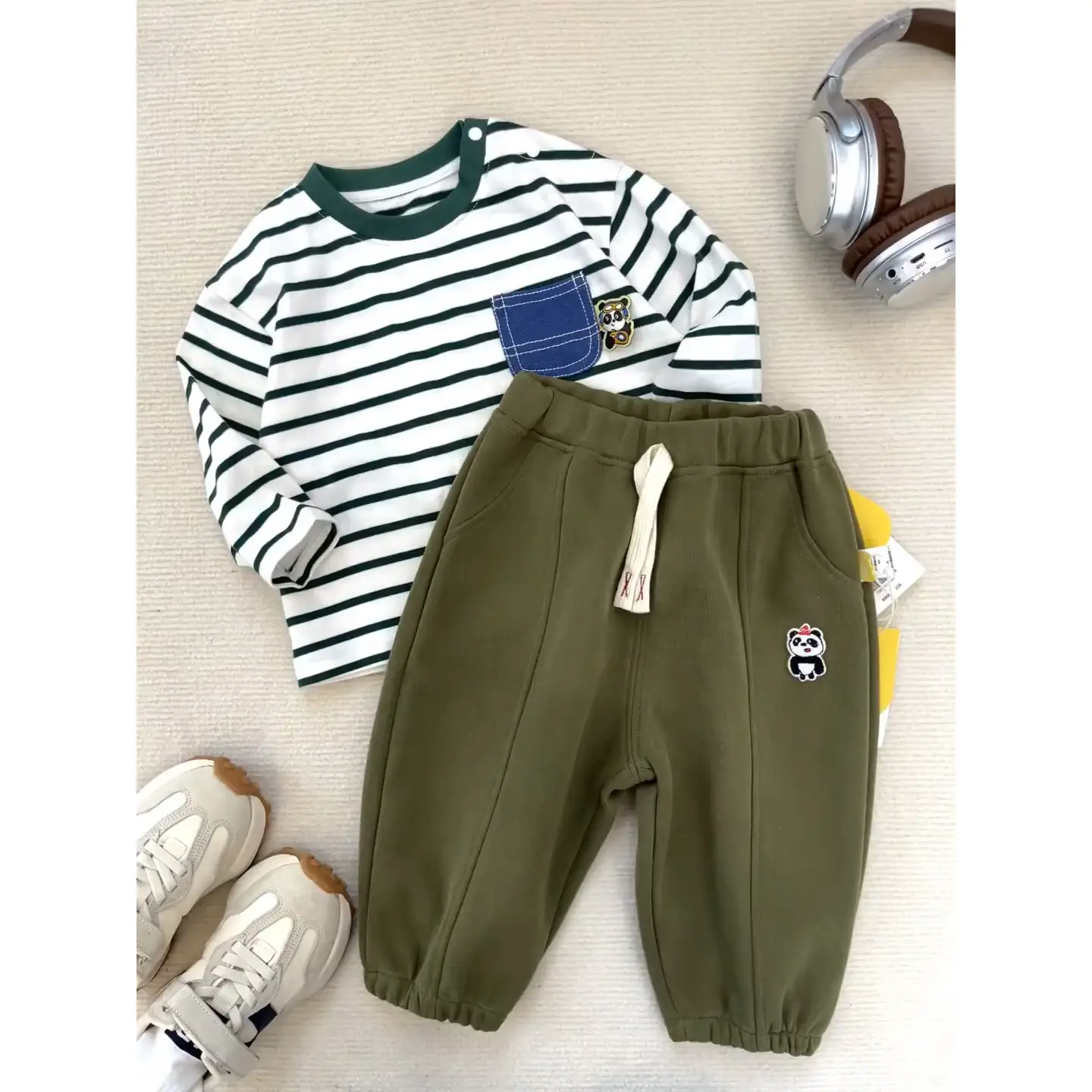 Baby Striped T-Shirt with Pocket for Boys Spring Outfit - Image 6