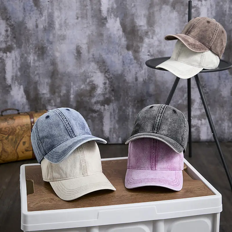 Men Vintage Washed Baseball Cap Grey Winter Warm Mountaineering - Image 8