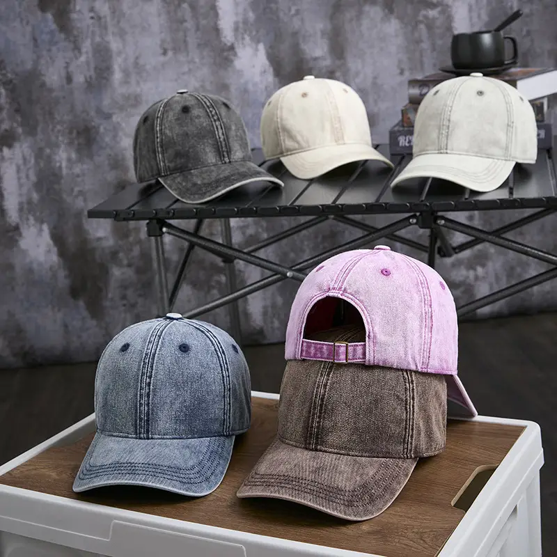 Men Vintage Washed Baseball Cap Grey Winter Warm Mountaineering - Image 9