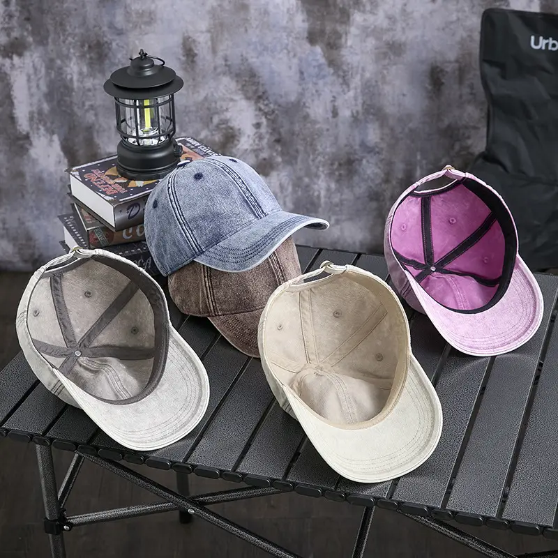 Men Vintage Washed Baseball Cap Grey Winter Warm Mountaineering - Image 10