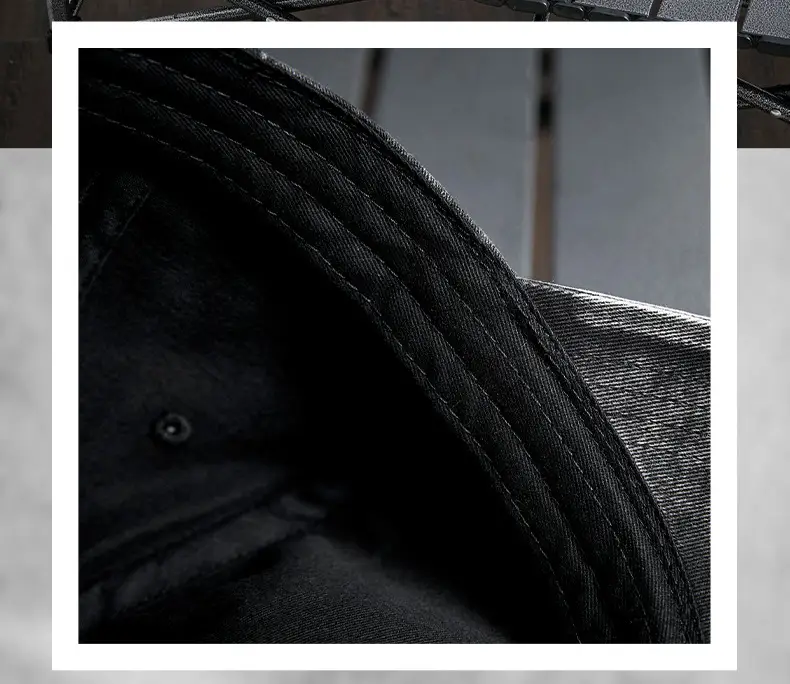 Men Vintage Washed Baseball Cap Grey Winter Warm Mountaineering — feature 12